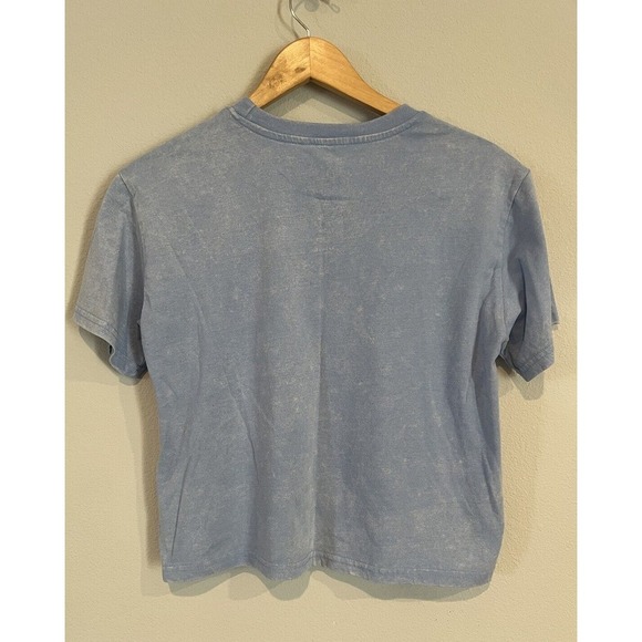 Pink Floyd Women's Light Blue & Pink Crop Top T-shirt Retro Style - Picture 2 of 3